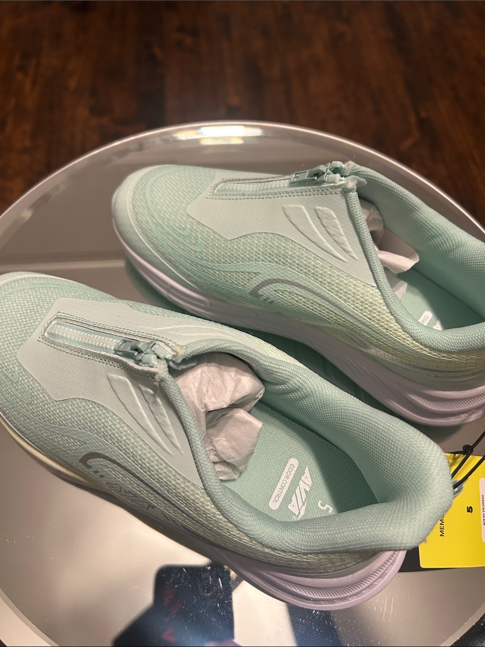 Skechers Kids Mint Green Slip-On Zipper Sneakers